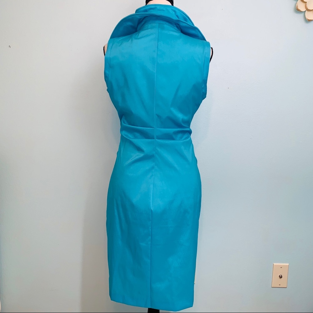 Joseph Ribkoff Zip Front Turquoise Dress - Picture 2 of 7